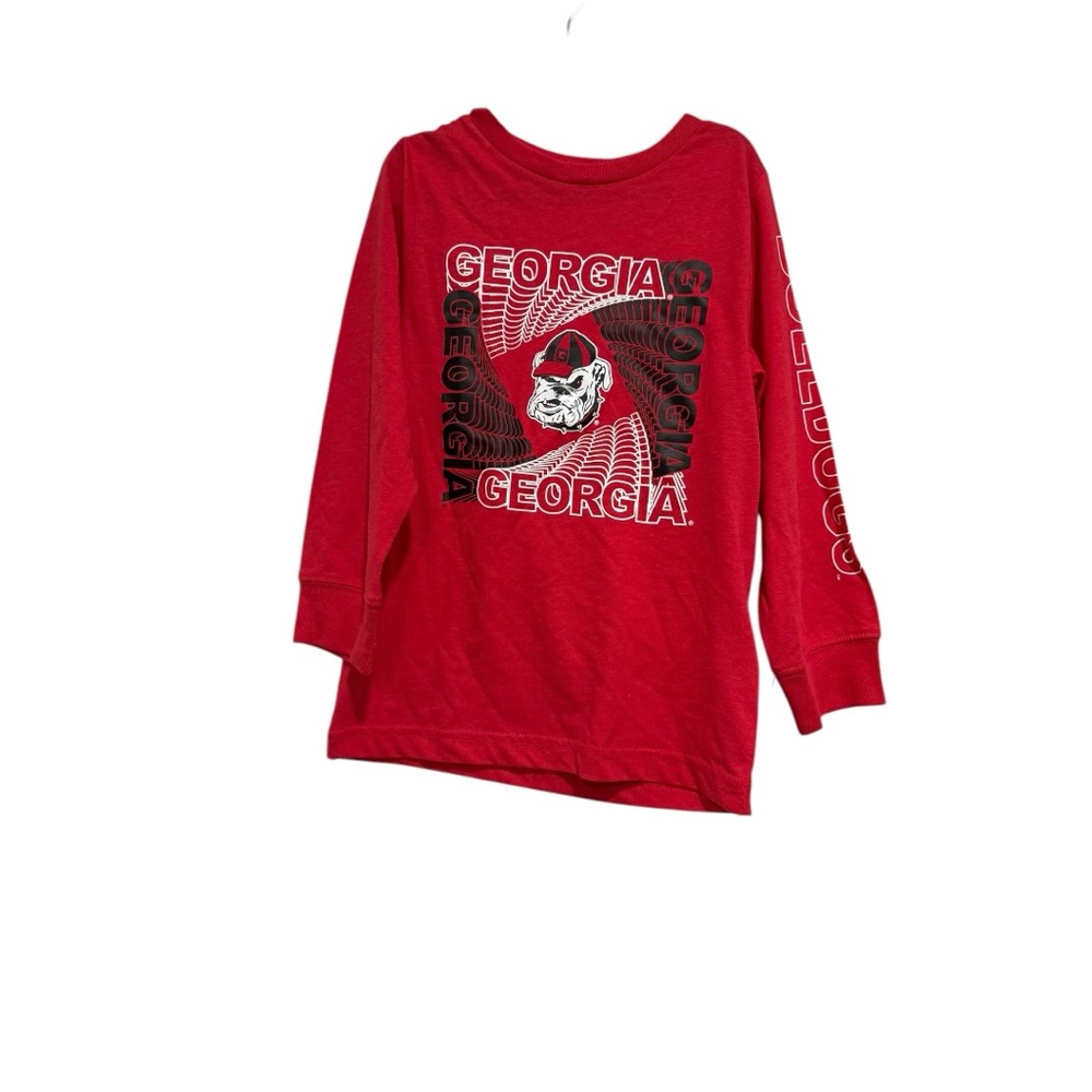 NCAA Georgia Bulldogs Youth Red Long Sleeve Graphic T-Shirt